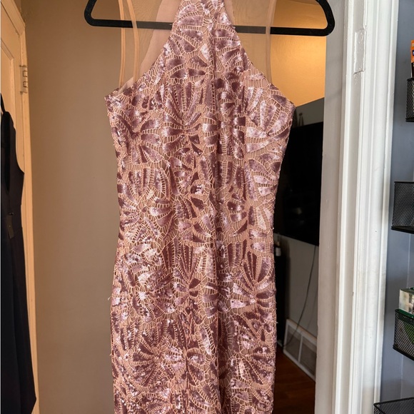 Dress The Population Pink Lace Dress sz small EUC - Picture 11 of 11